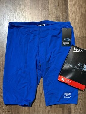 NWT Speedo Endurance Conpetitive Men's Royal Blue Jammer Swim Shorts